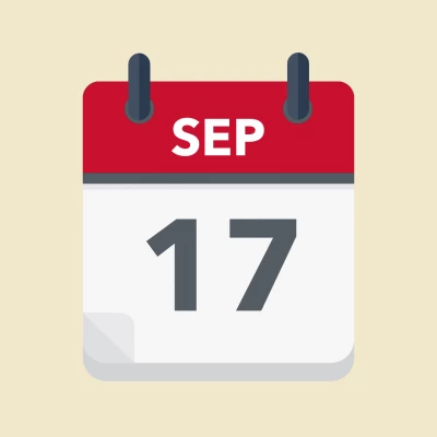 Calendar icon showing 17th September