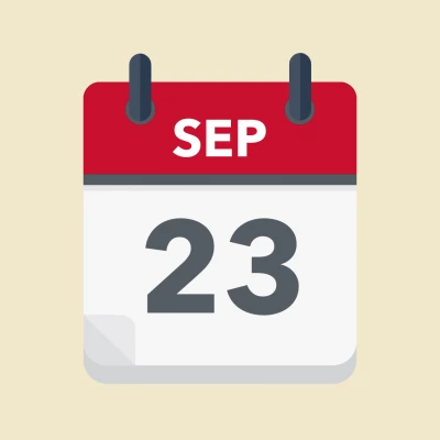 Calendar icon showing 23rd September